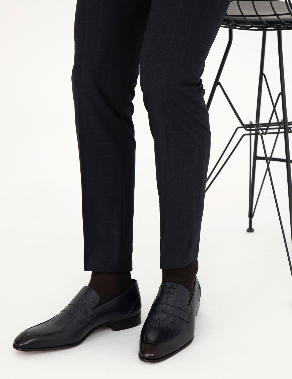 Lacivert %100 Deri Klasik Ayakkabı - 50287402002