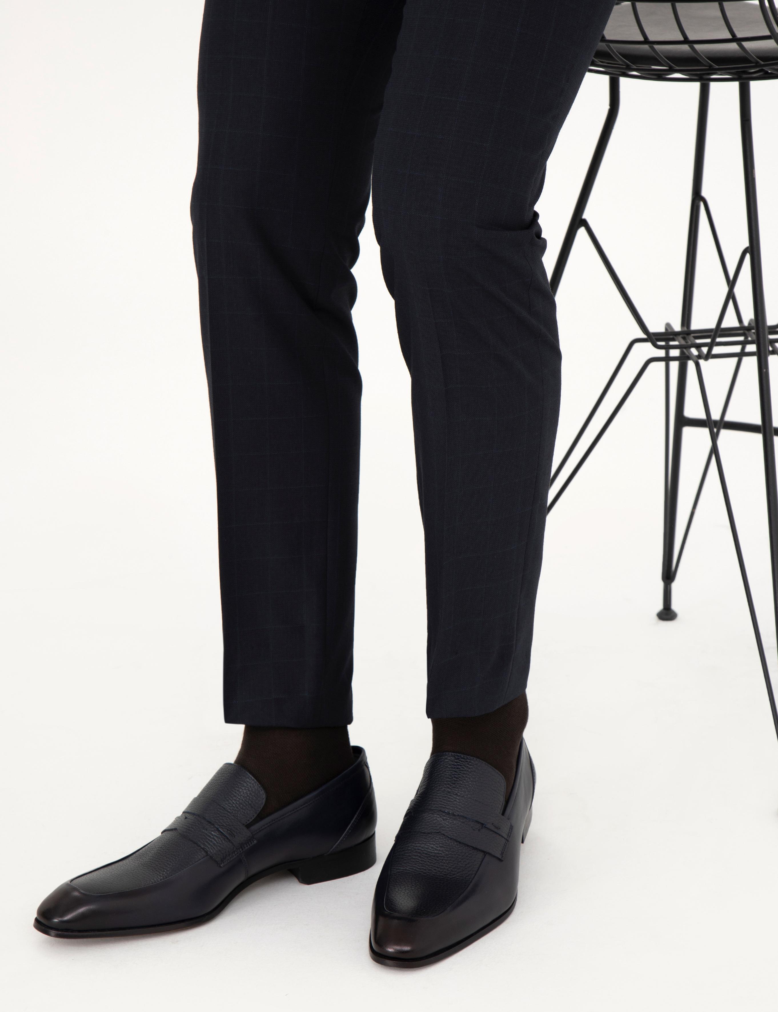 Lacivert %100 Deri Klasik Ayakkabı