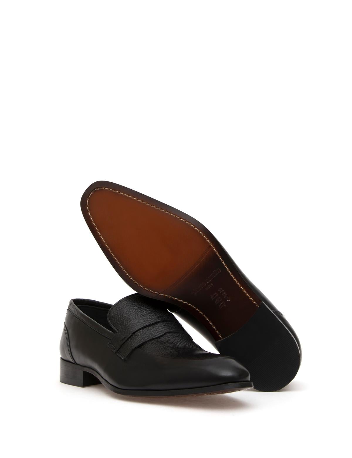 Siyah %100 Deri Klasik Ayakkabı - 50287402020