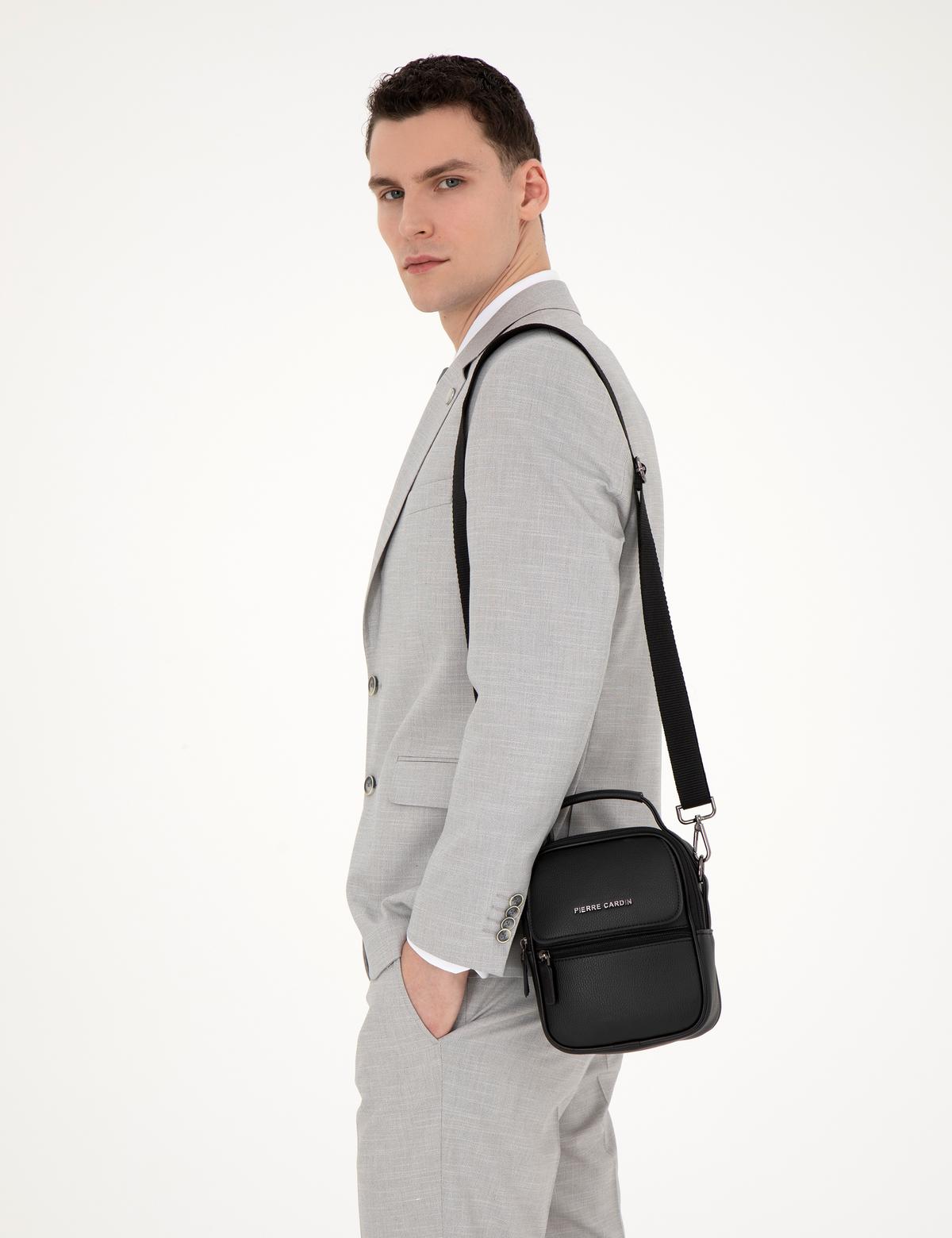 Erkek Siyah Askılı El Çantası