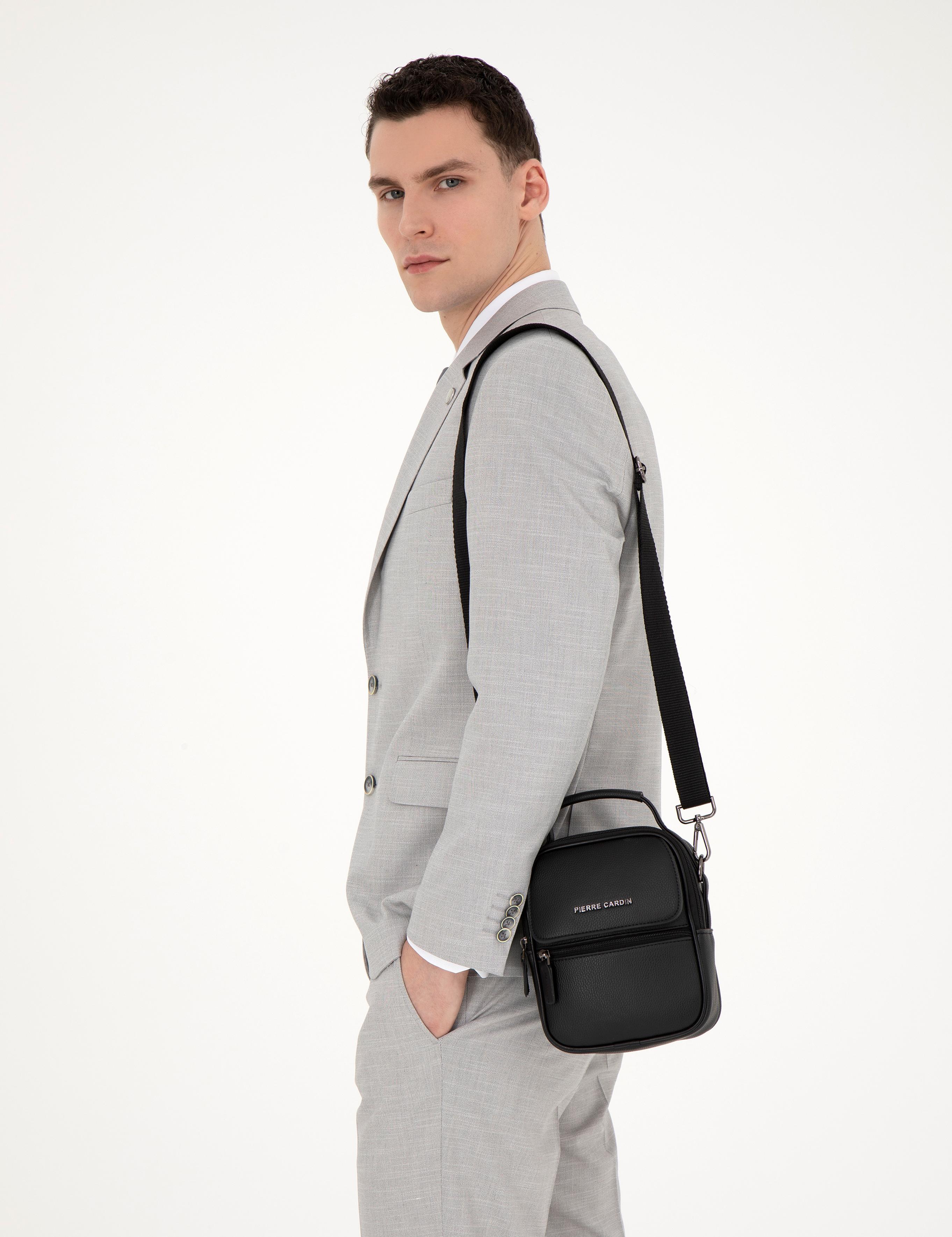 Erkek Siyah Askılı El Çantası