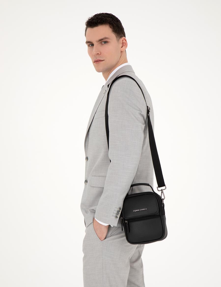 Erkek Siyah Askılı El Çantası