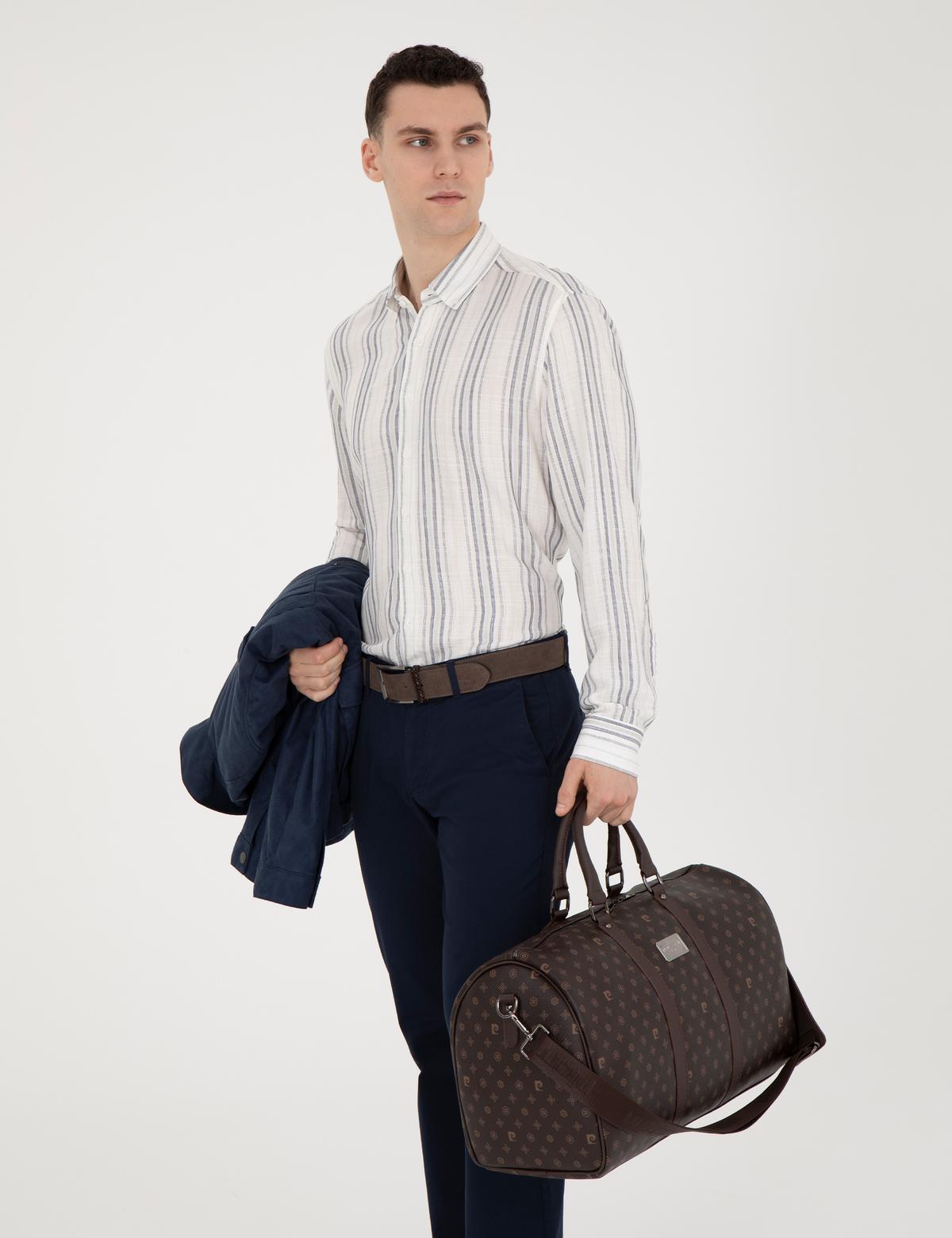 Erkek Kahverengi Spor Seyahat Çantası