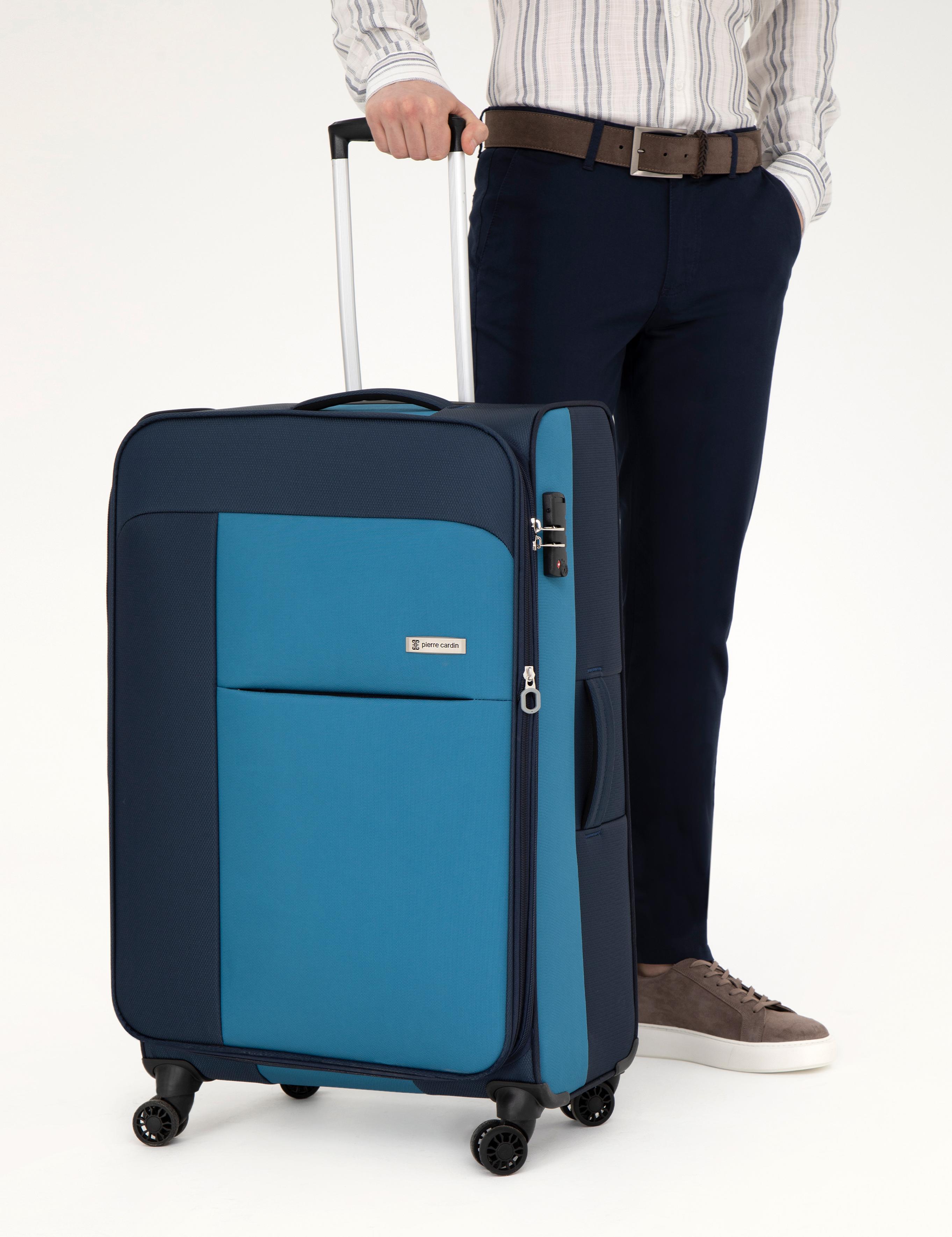 Lacivert Büyük Boy Kumaş Valiz