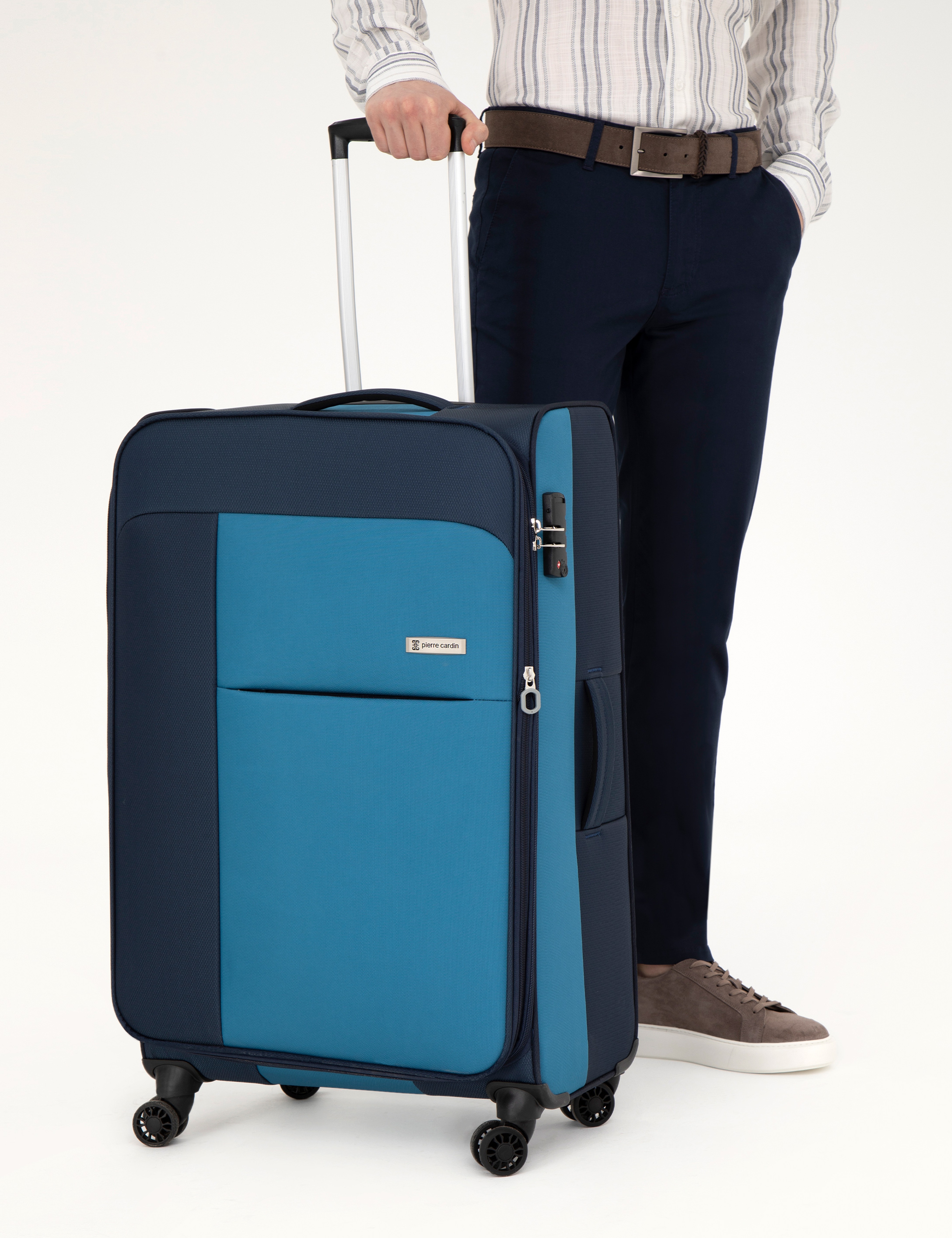 Lacivert Büyük Boy Kumaş Valiz - Image 2