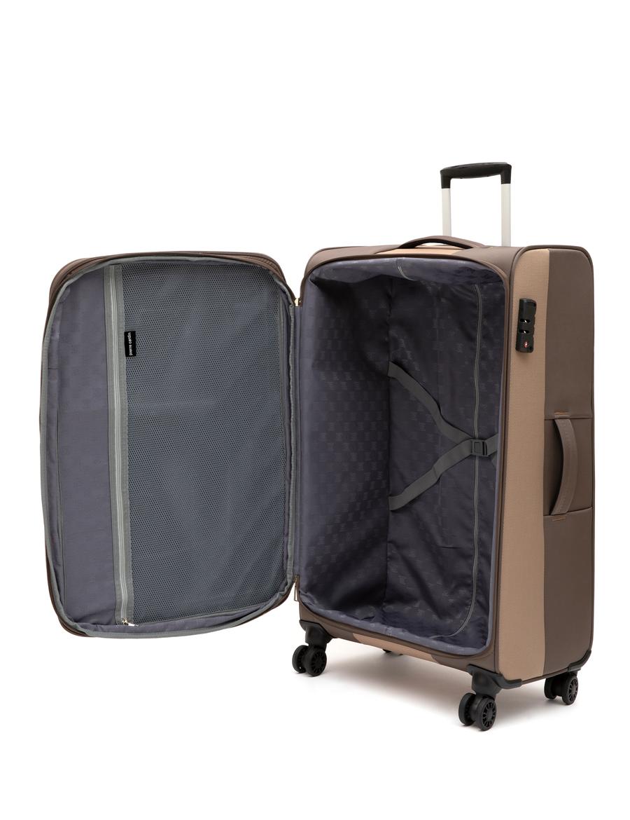 Bej Büyük Boy Kumaş Valiz