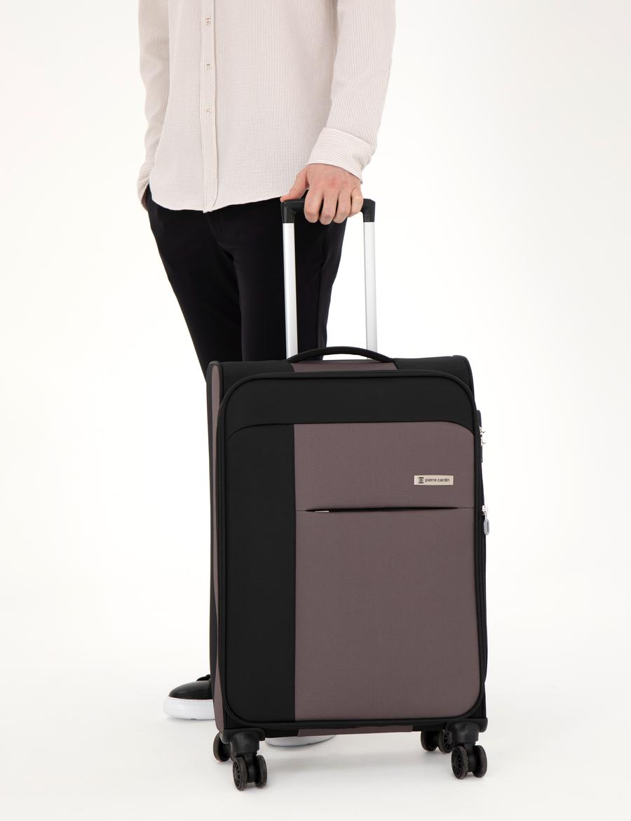 Siyah Orta Boy Kumaş Valiz