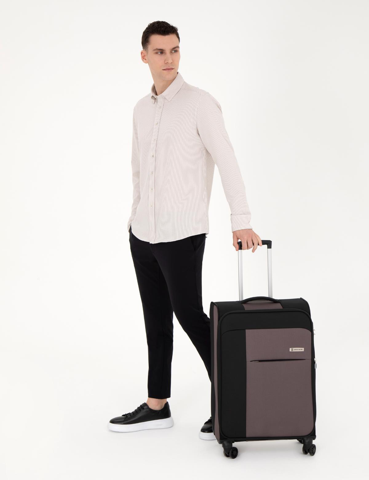 Siyah Orta Boy Kumaş Valiz