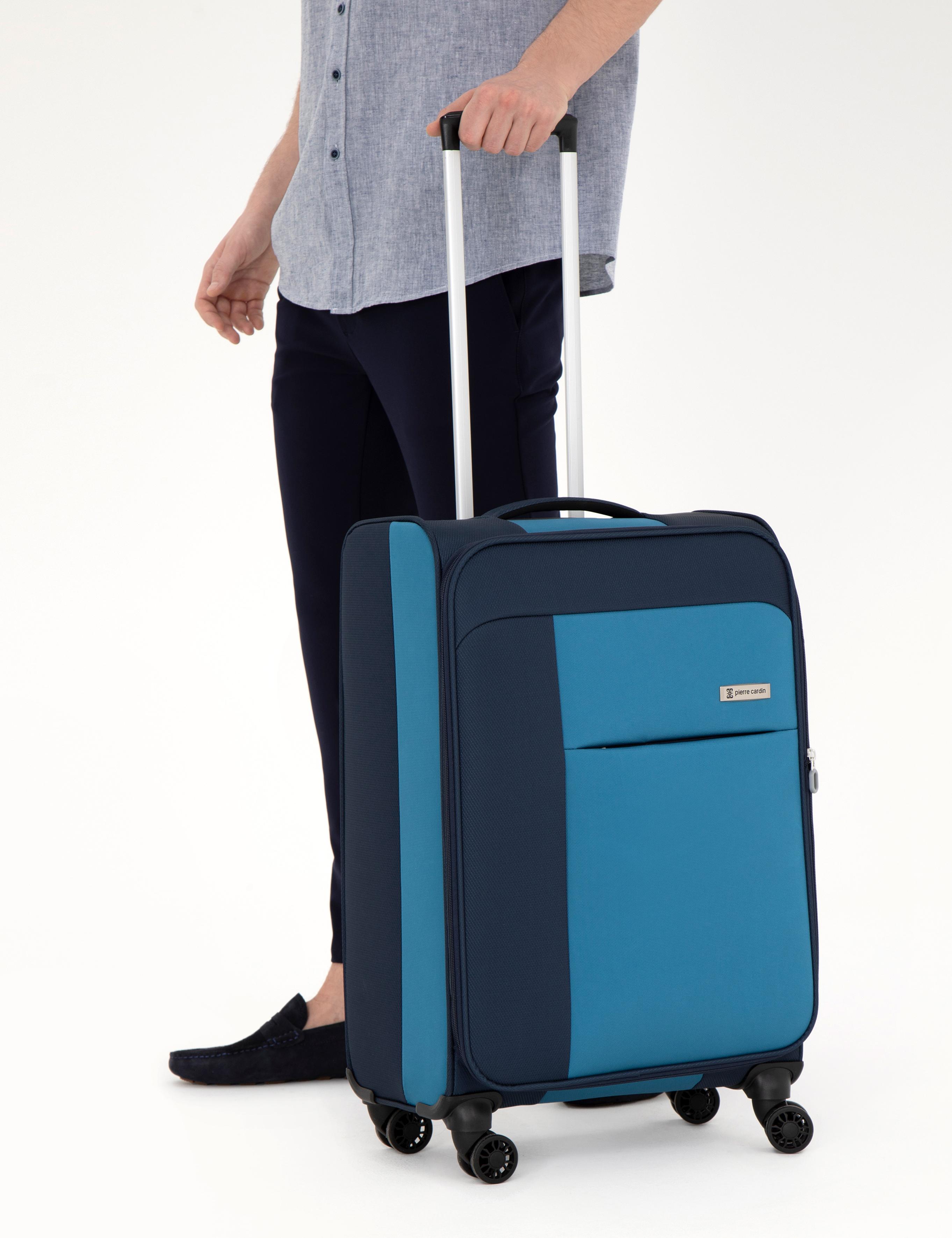 Lacivert Orta Boy Kumaş Valiz