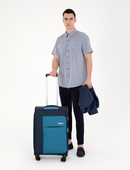 Lacivert Orta Boy Kumaş Valiz - 50294162002