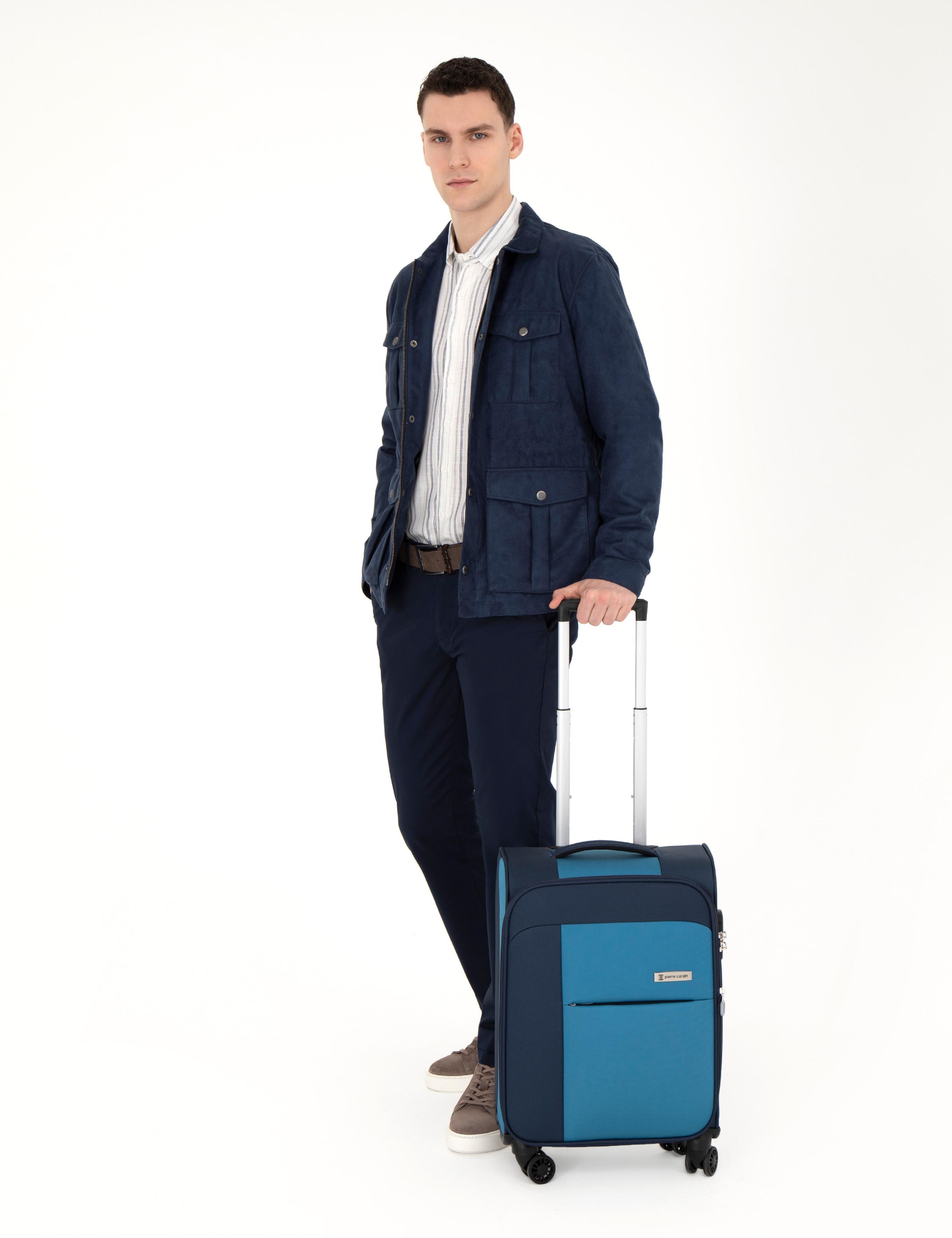 Lacivert Kabin Boy Kumaş Valiz