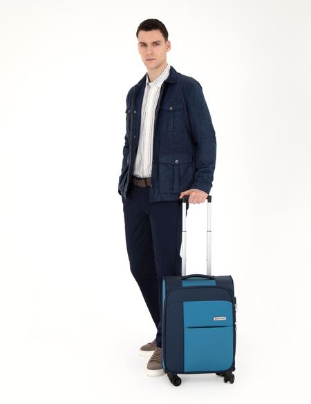 Lacivert Kabin Boy Kumaş Valiz - 50294163002