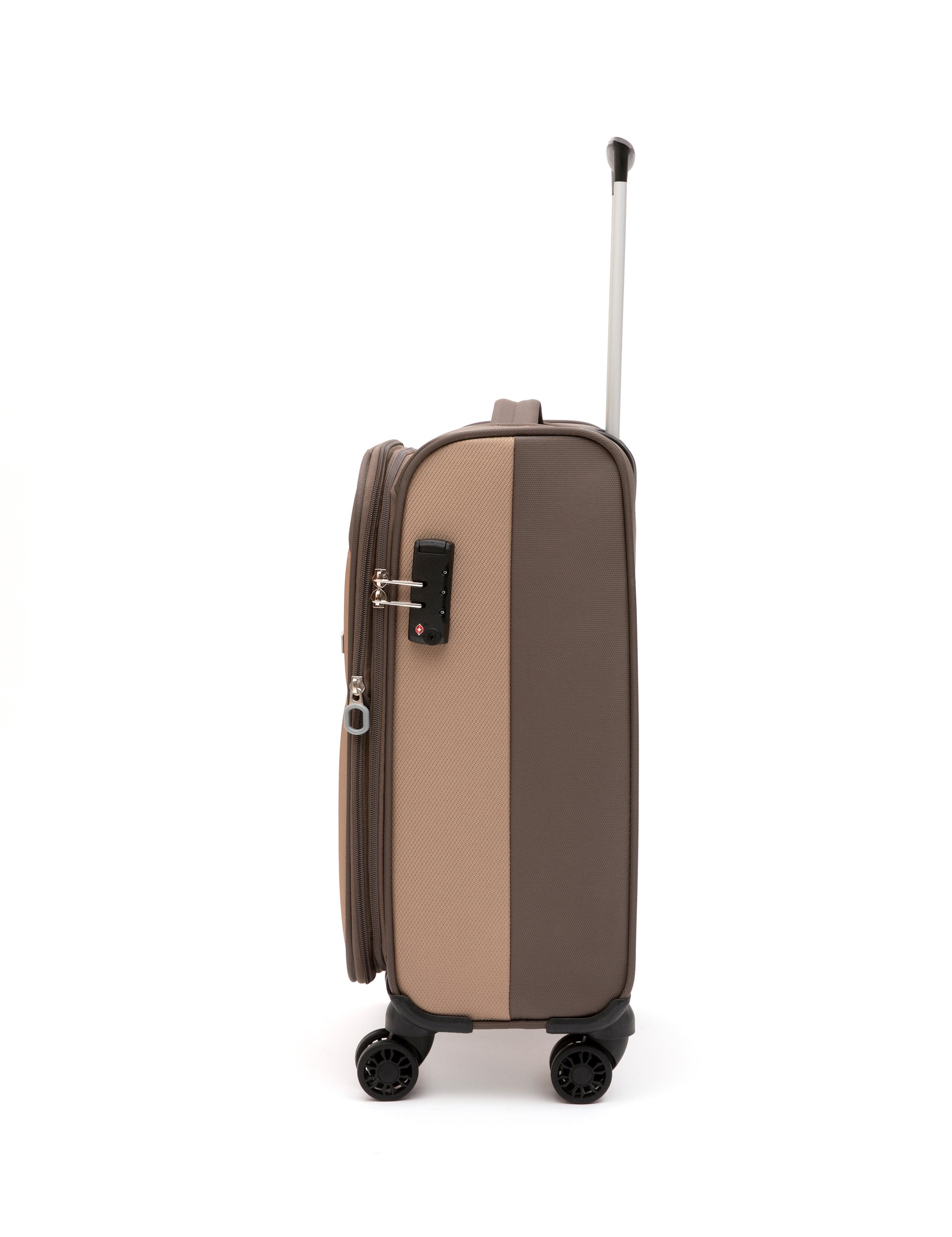 Bej Kabin Boy Kumaş Valiz