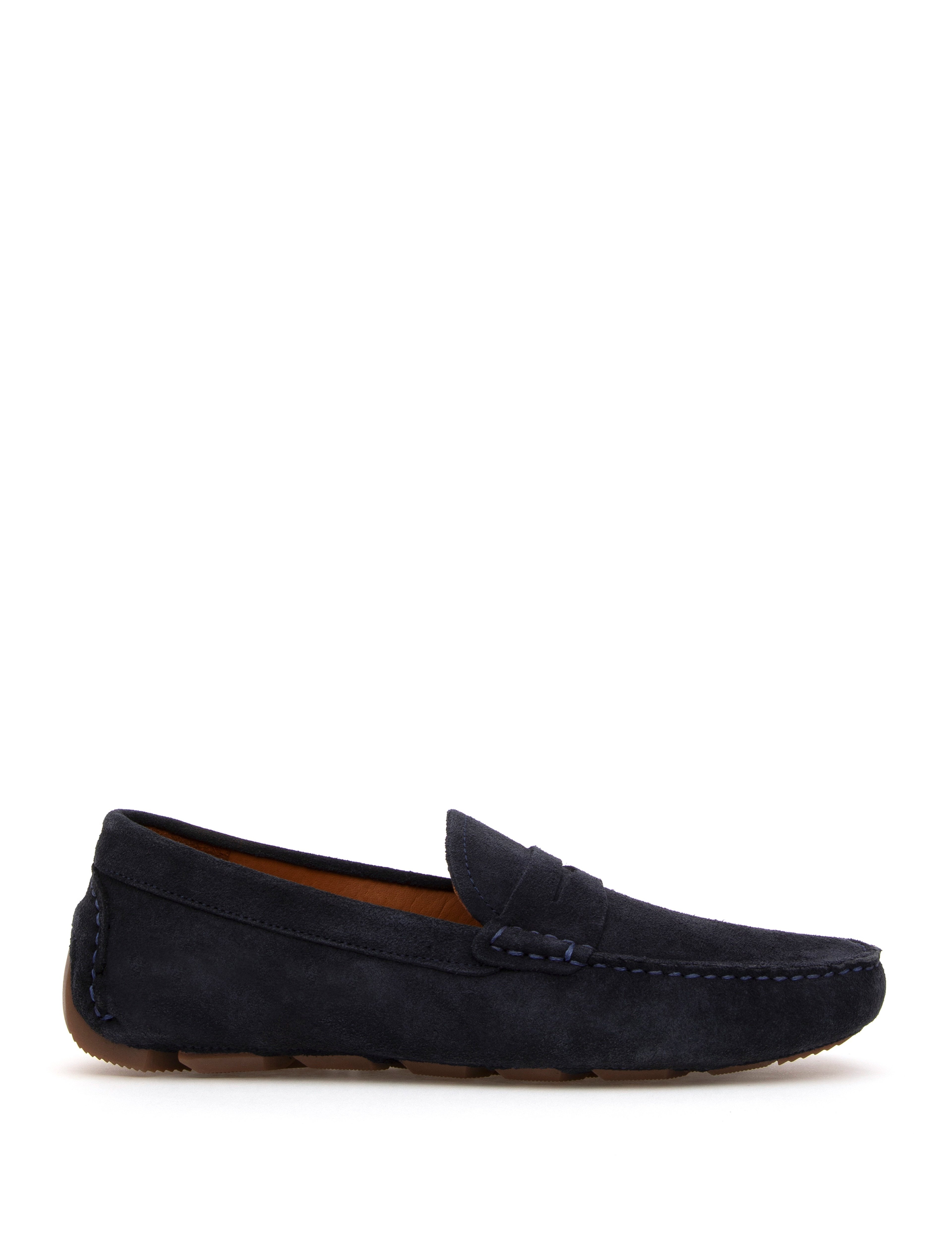 Lacivert %100 Deri Loafer Ayakkabı - Image 1