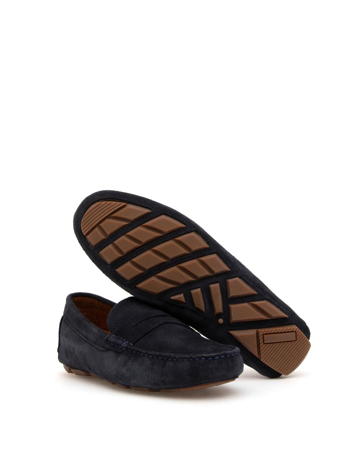 Lacivert %100 Deri Loafer Ayakkabı - 50288705007