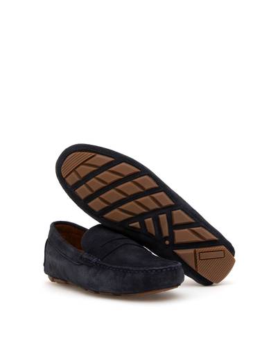 Lacivert %100 Deri Loafer Ayakkabı