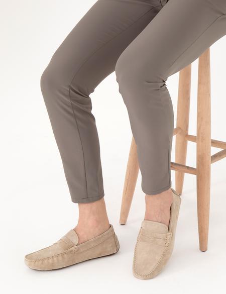 Bej %100 Deri Loafer Ayakkabı - 50288705022