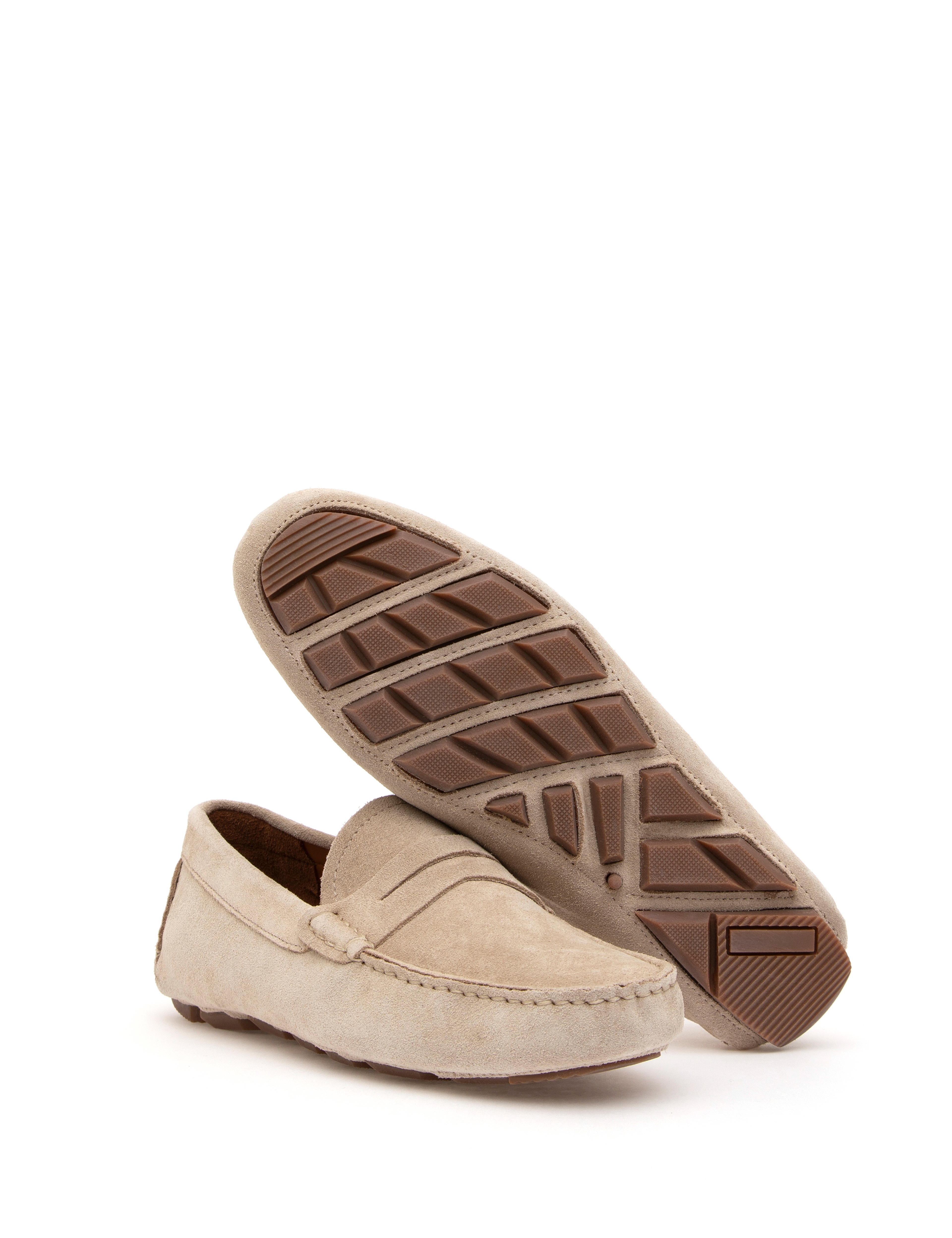 Bej %100 Deri Loafer Ayakkabı