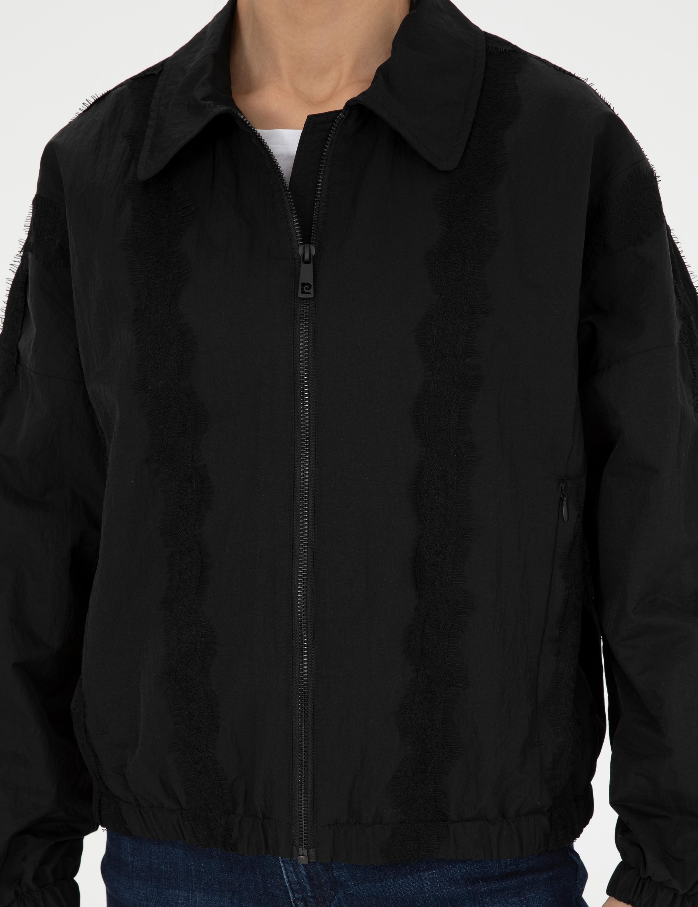 Siyah Comfort Fit Mevsimlik Mont