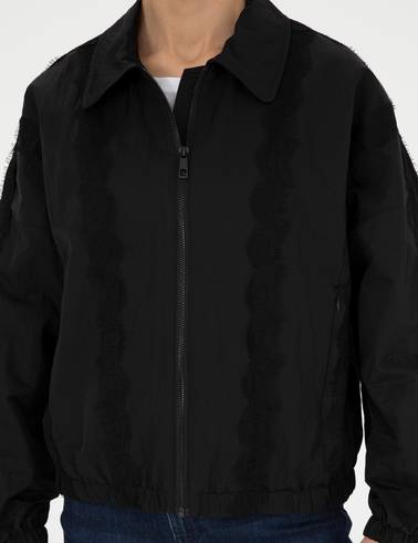 Siyah Comfort Fit Mevsimlik Mont