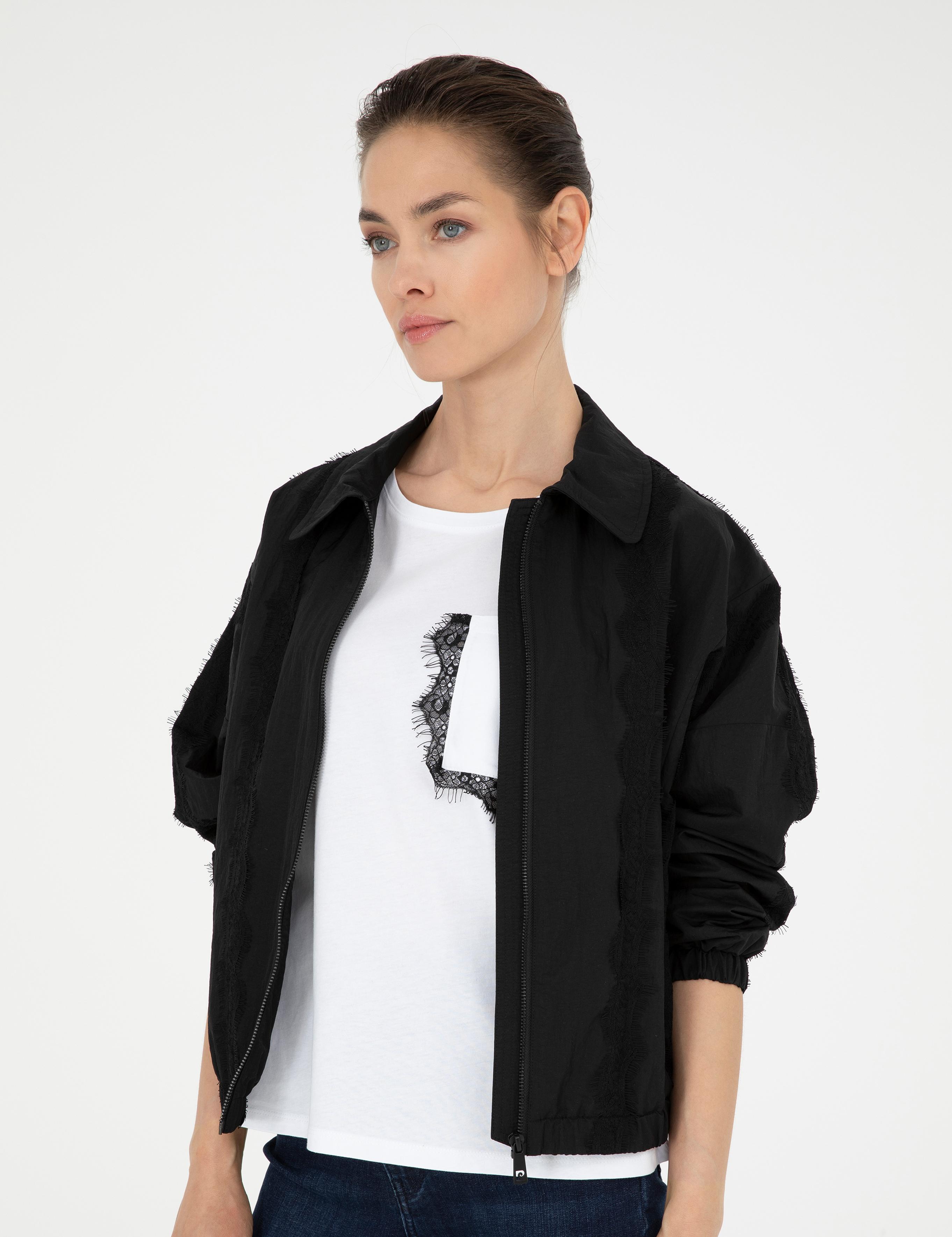 Siyah Comfort Fit Mevsimlik Mont