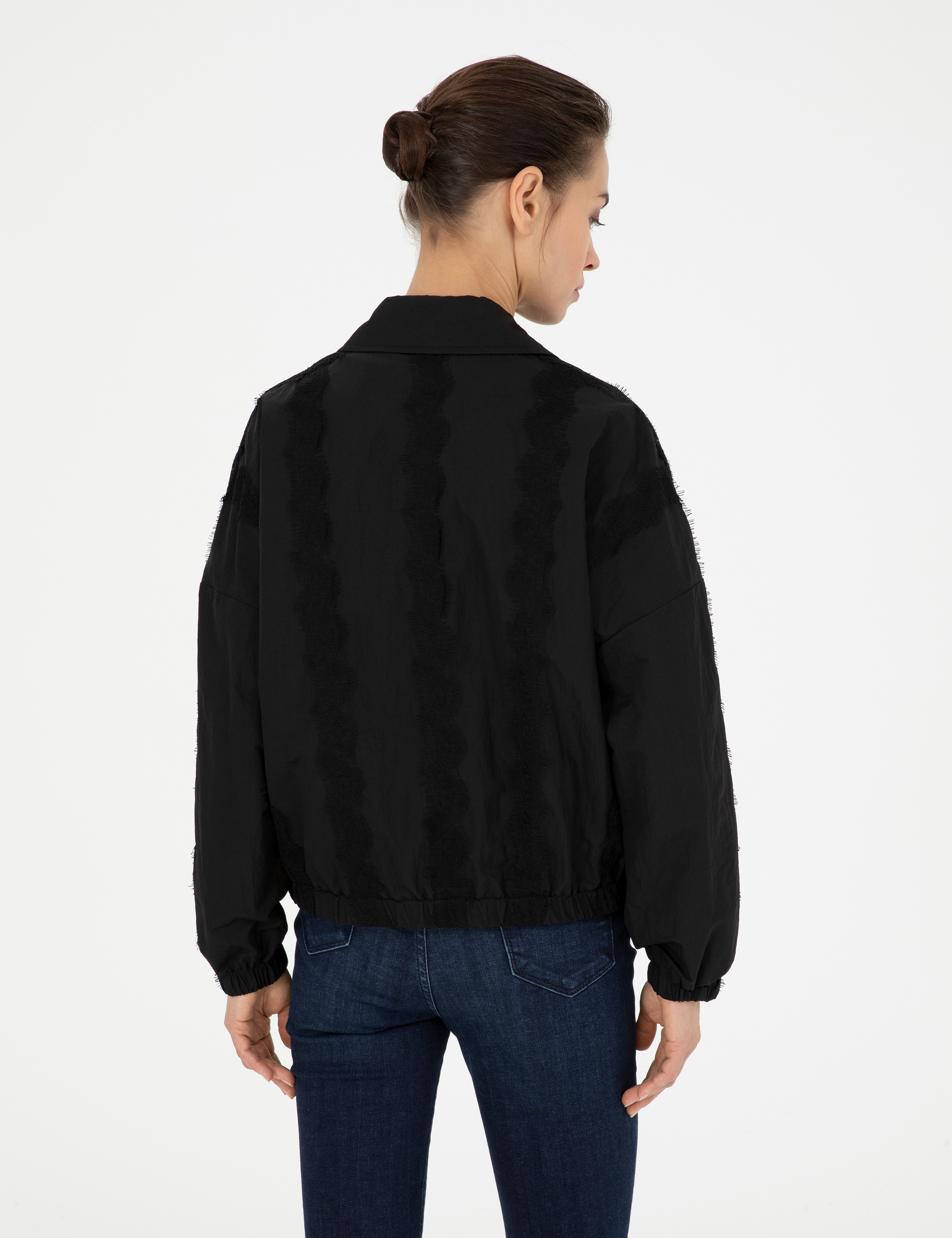 Siyah Comfort Fit Mevsimlik Mont - Image 5