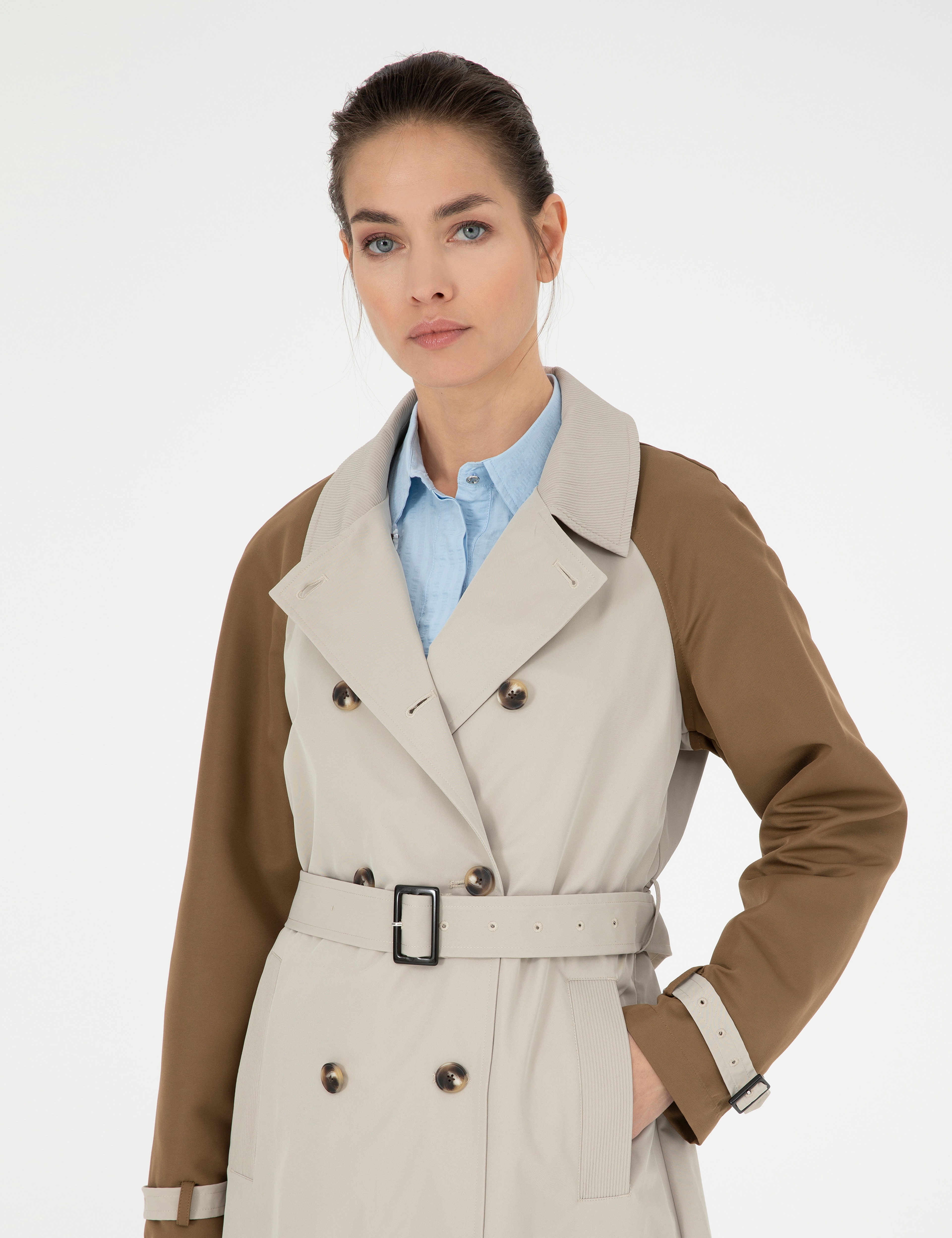 Kum Regular Fit Trençkot - Image 4
