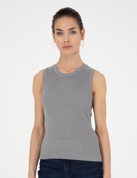 Gri Melanj Ex. Slim Fit Triko Bluz - 50288575026