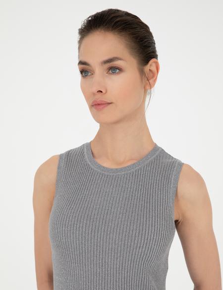 Gri Melanj Ex. Slim Fit Triko Bluz - 50288575026