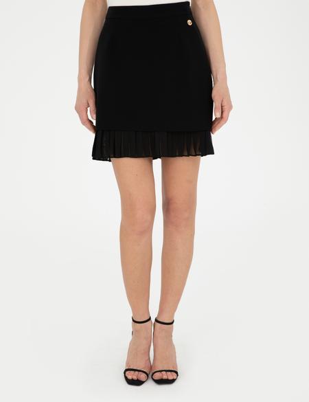 Siyah A Kesim Dokuma Etek - 50284024017