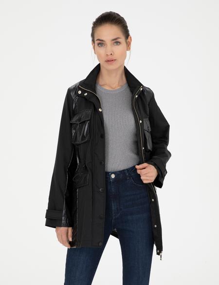 Siyah Slim Fit Mevsimlik Mont - 50282338021