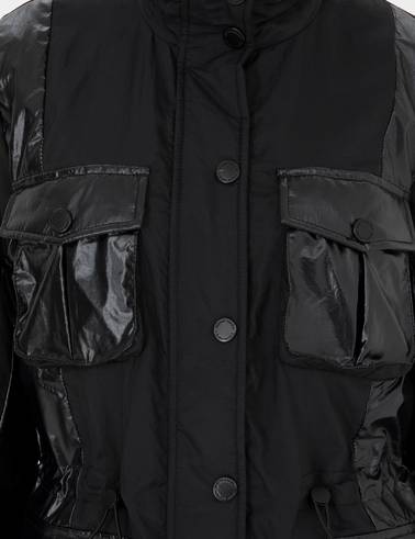 Siyah Slim Fit Mevsimlik Mont