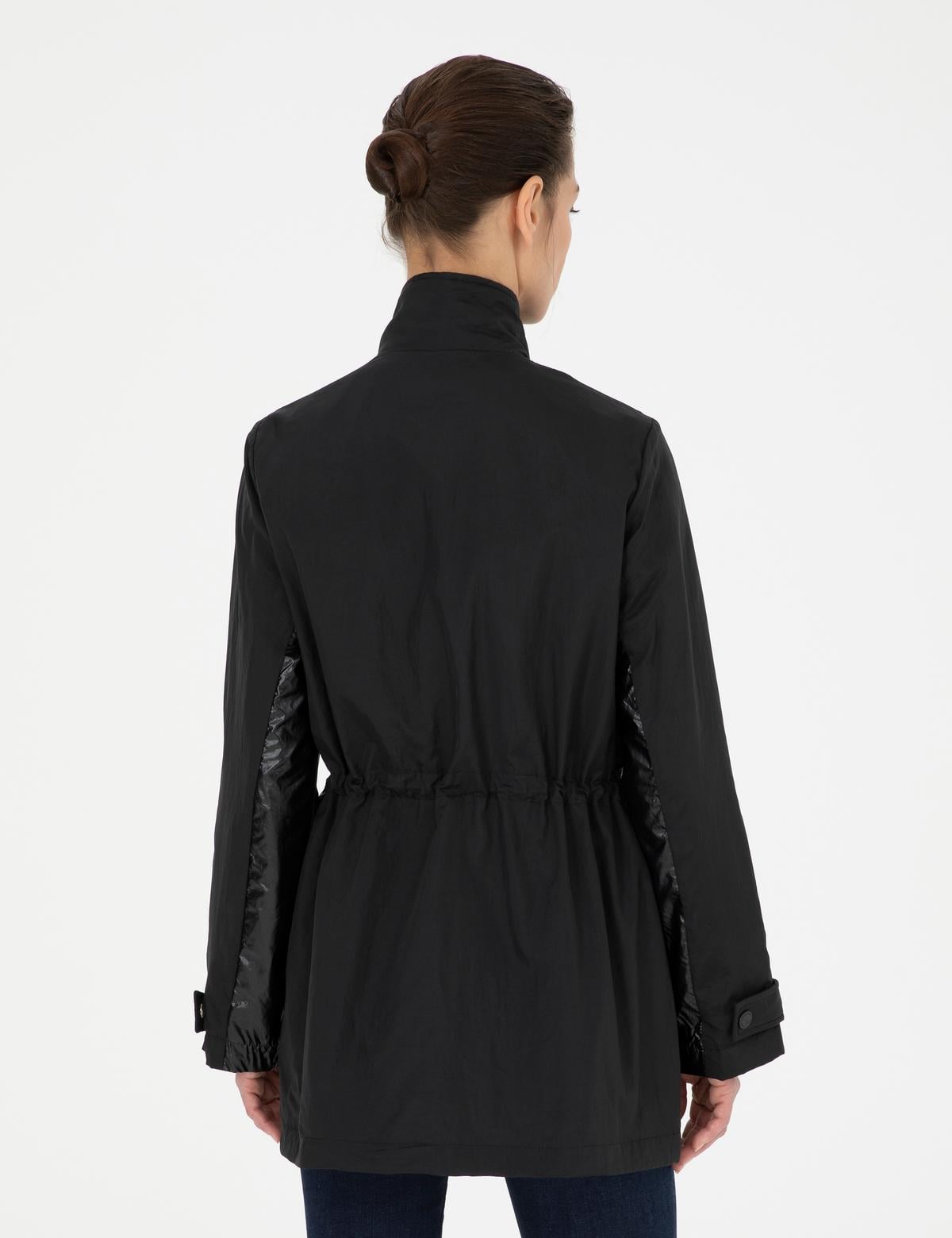 Siyah Slim Fit Mevsimlik Mont - 50282338021