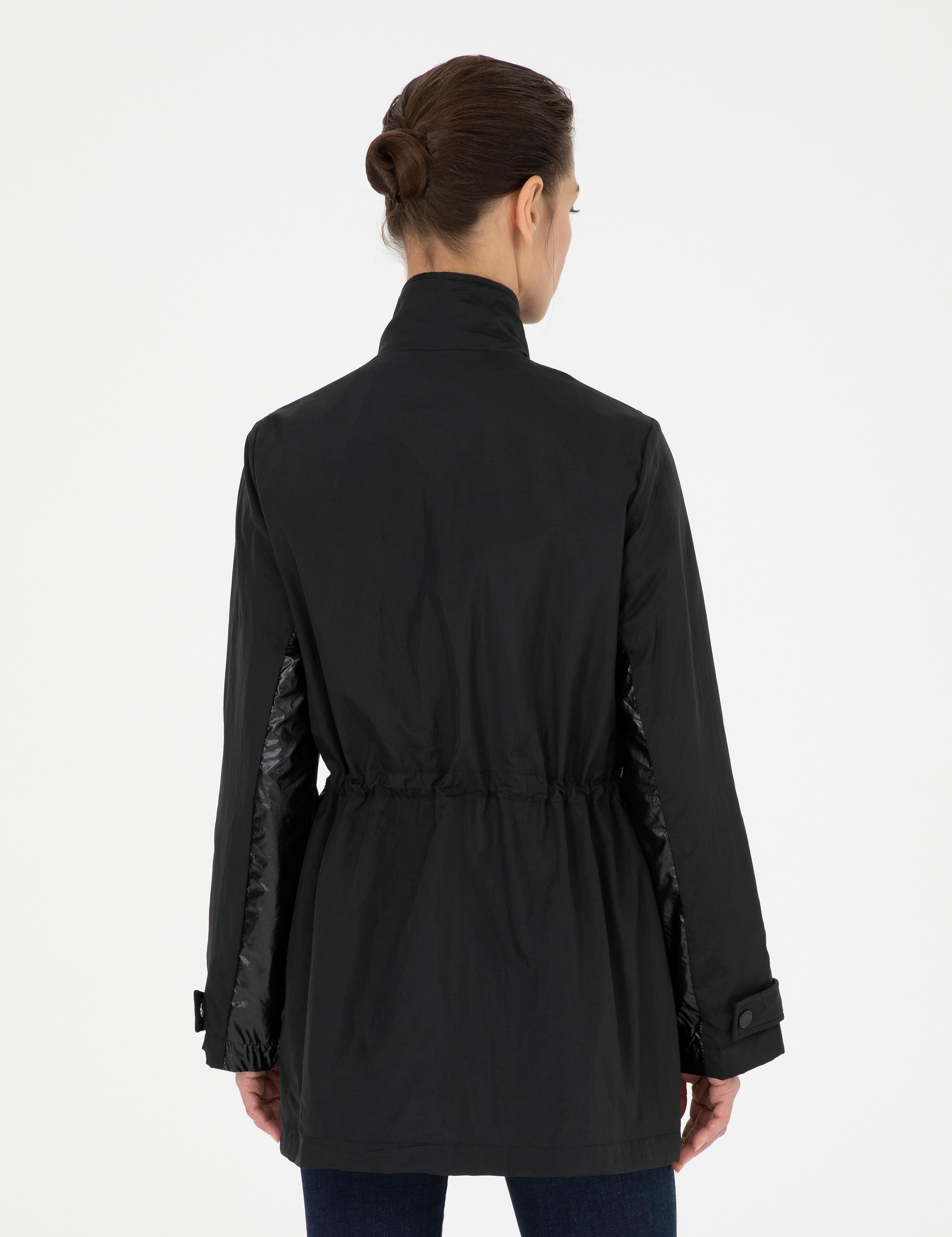 Siyah Slim Fit Mevsimlik Mont