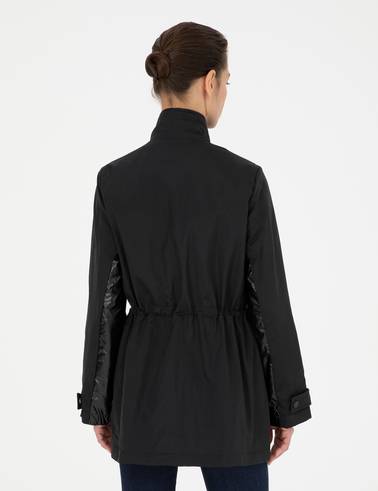 Siyah Slim Fit Mevsimlik Mont