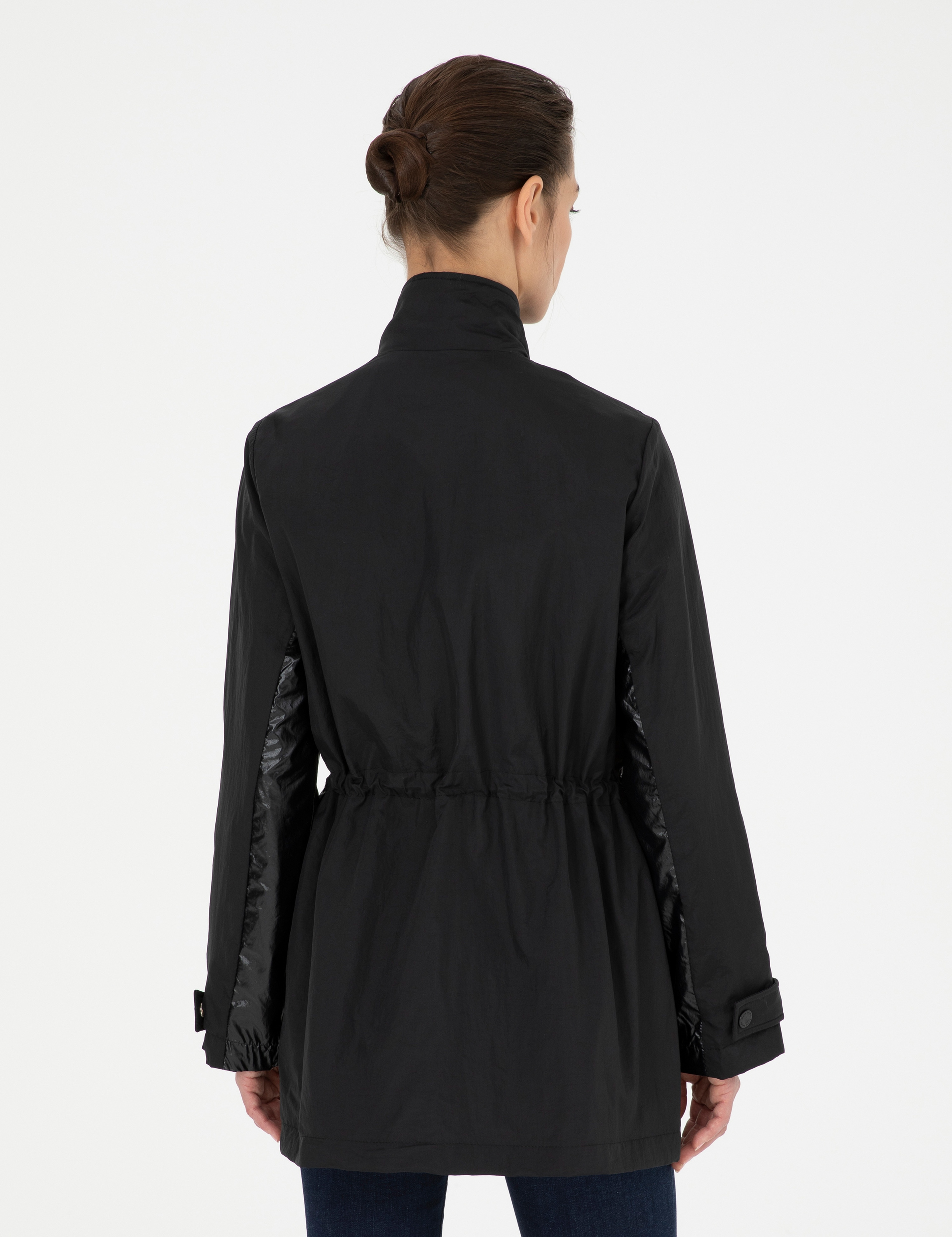 Siyah Slim Fit Mevsimlik Mont - Image 5