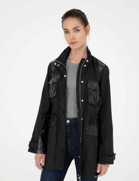 Siyah Slim Fit Mevsimlik Mont - 50282338021