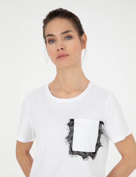 Beyaz Comfort Fit Tişört - 50283419011