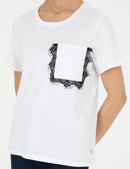 Beyaz Comfort Fit Tişört - 50283419011