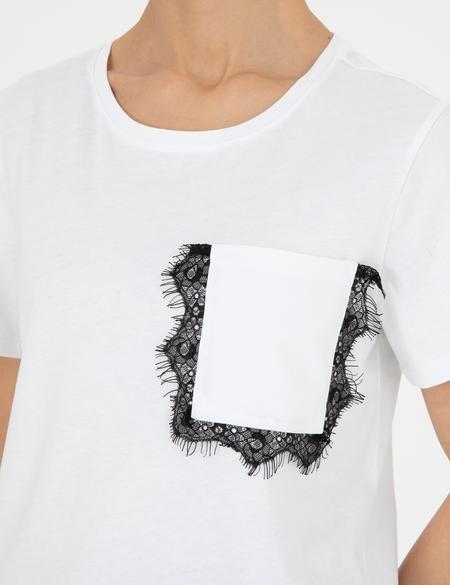 Beyaz Comfort Fit Tişört - 50283419011