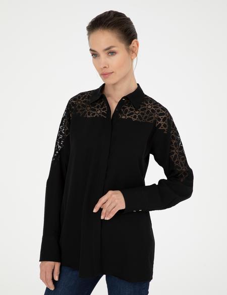 Siyah Comfort Fit Uzun Kollu Gömlek - 50287303003