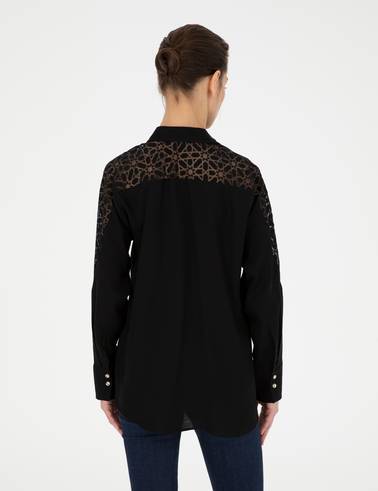 Siyah Comfort Fit Uzun Kollu Gömlek