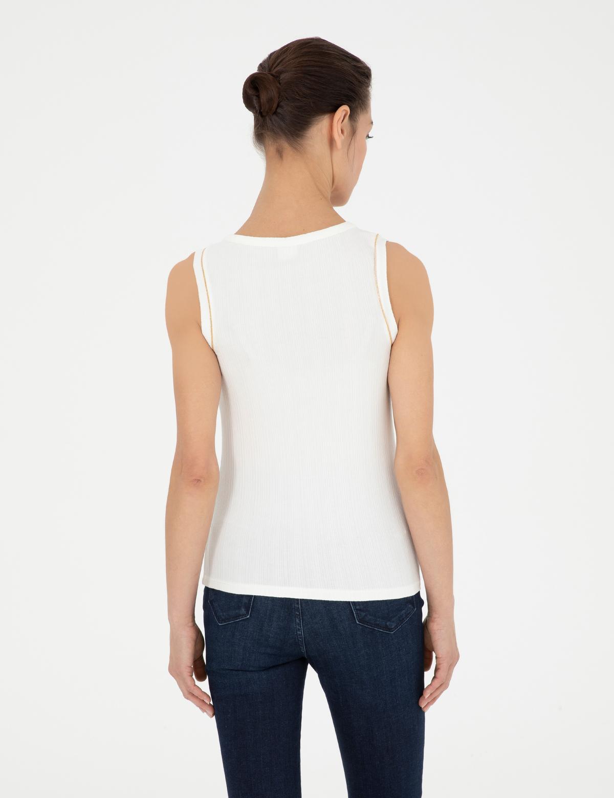 Beyaz Ex. Slim Fit Tişört - 50284717005