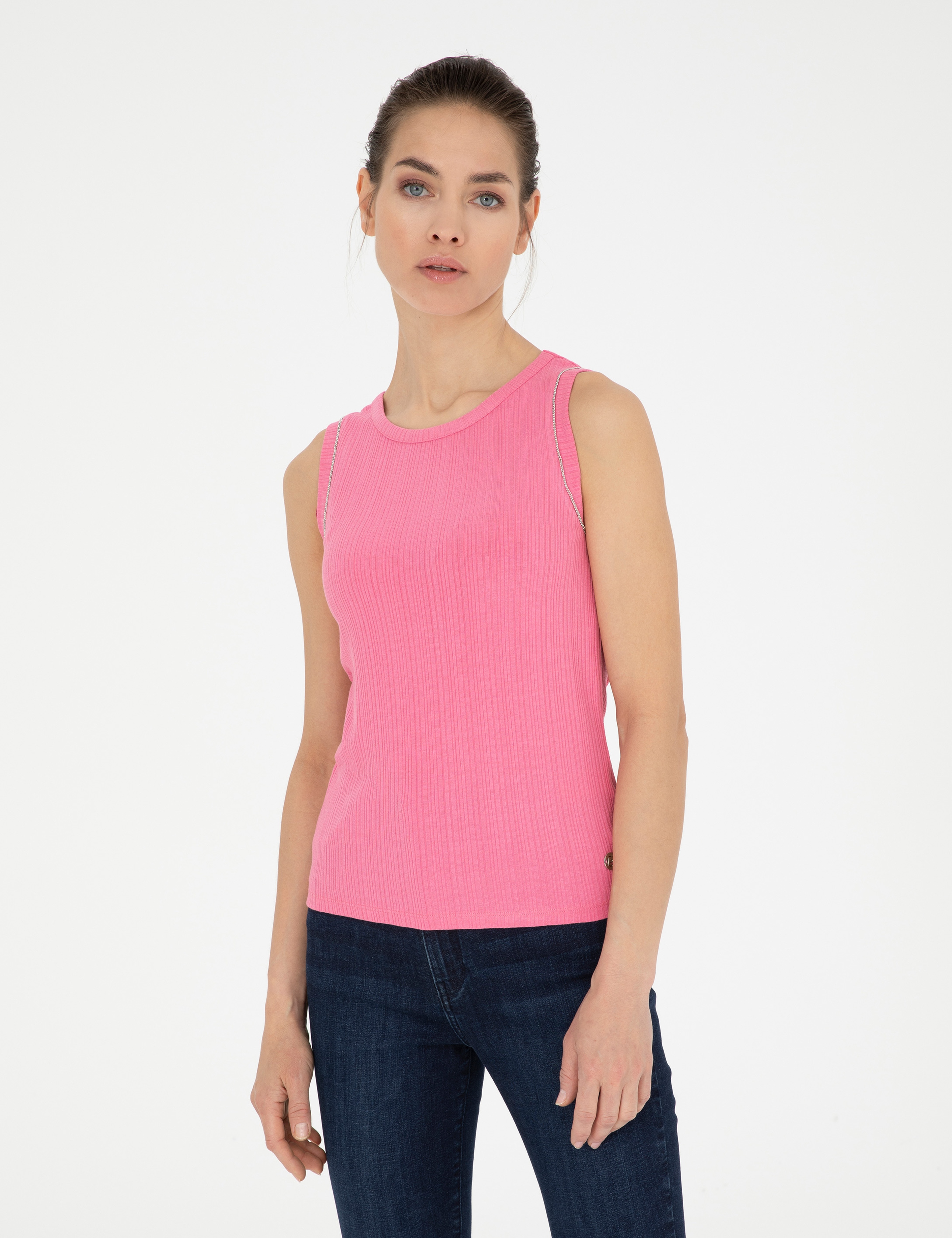 Pembe Extra Slim Fit Tişört - Image 1