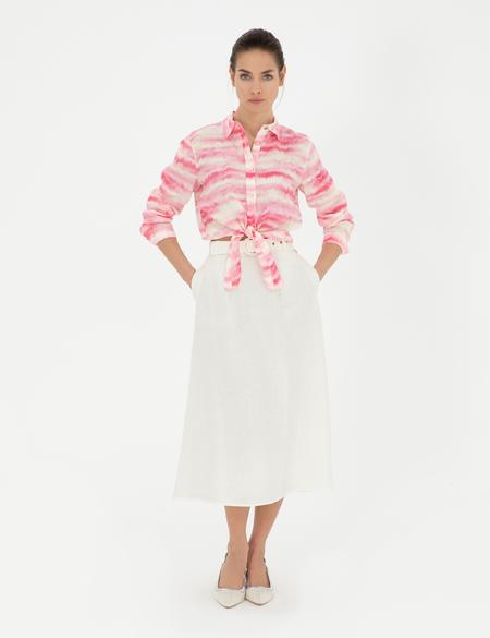 Ekru A Kesim Dokuma Etek - 50284027025