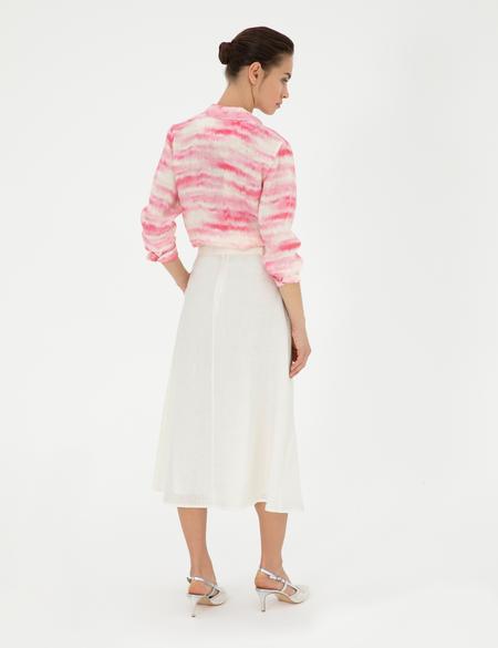 Ekru A Kesim Dokuma Etek - 50284027025