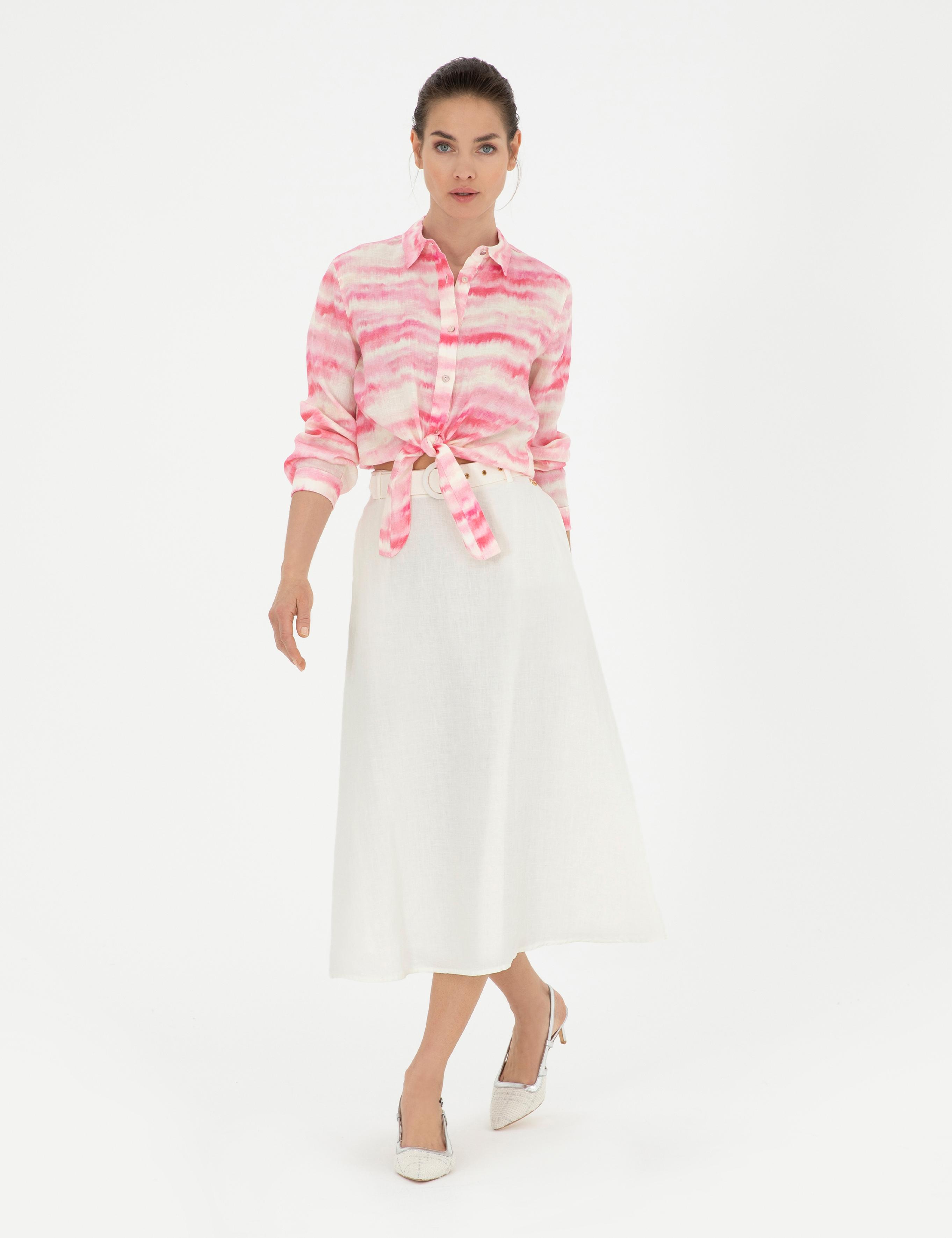 Ekru A Kesim Dokuma Etek