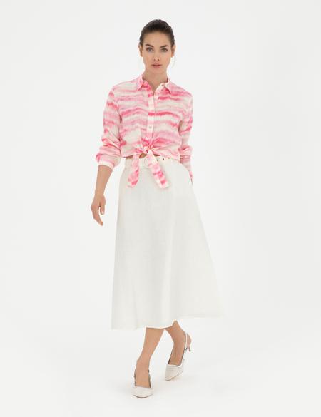 Ekru A Kesim Dokuma Etek - 50284027025