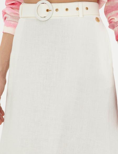 Ekru A Kesim Dokuma Etek - 50284027025