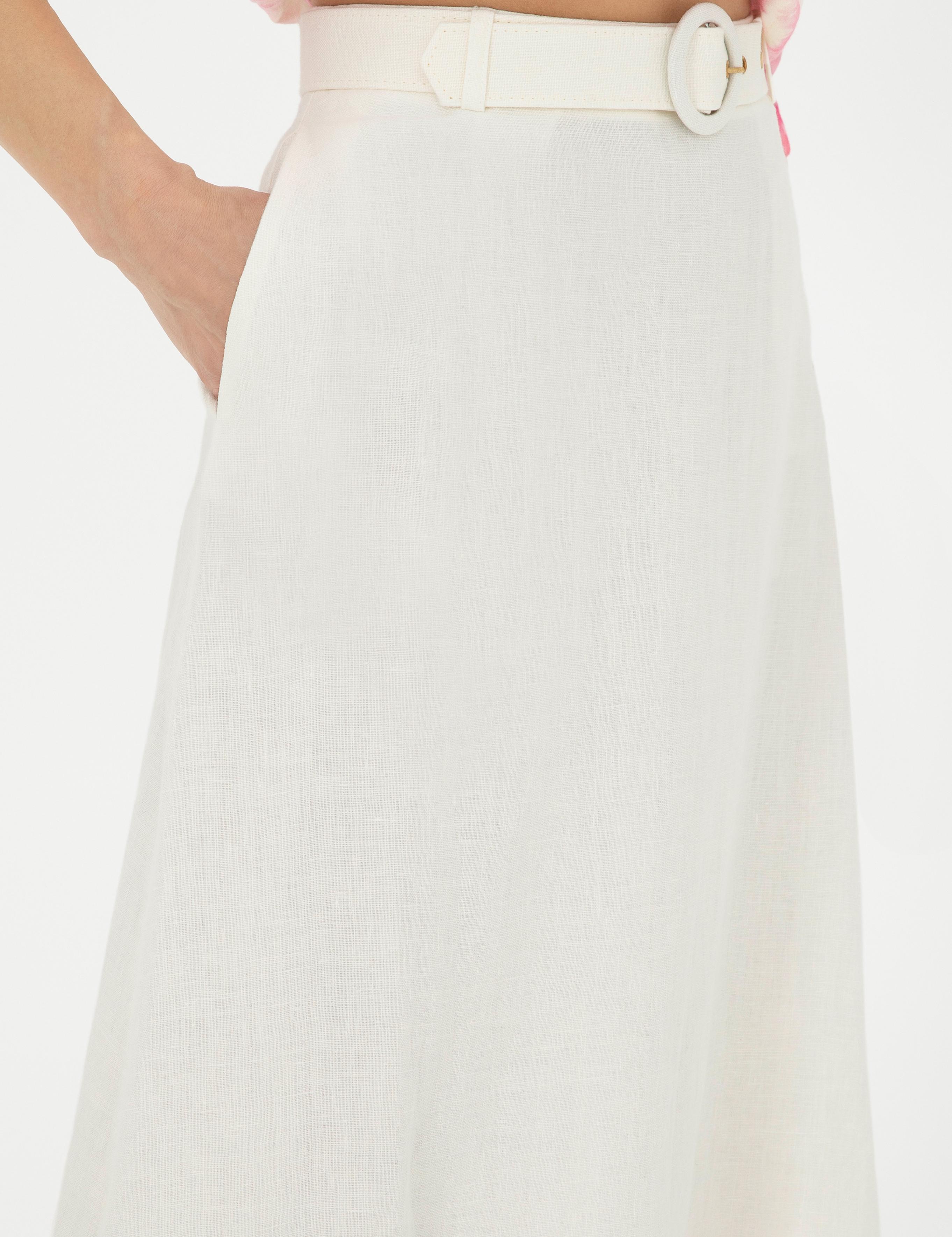 Ekru A Kesim Dokuma Etek
